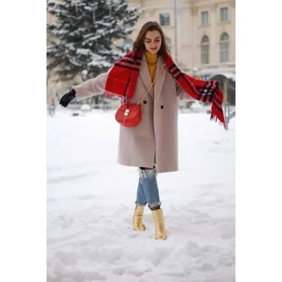 MANGO Gold Metallic Leather Ankle Boots With Block Heel & Side Zip Closure Sz 7 - Picture 3 of 16